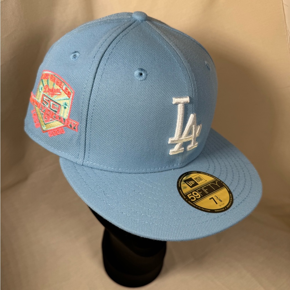 Hat Club, LA 50th anniversary 1958-2008 Patch “cotton candy”, Size 7 3/8